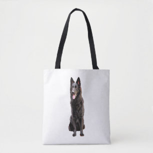 German Shepherd Black Dog Tote Bag