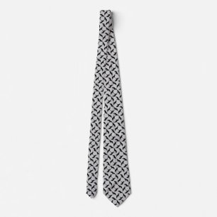 German Shepherd black on grey Tie