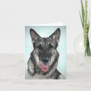 German Shepherd blank notecard