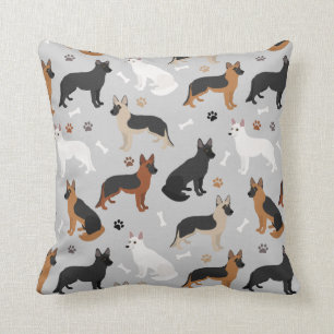 German Shepherd Bones and Paws Cushion