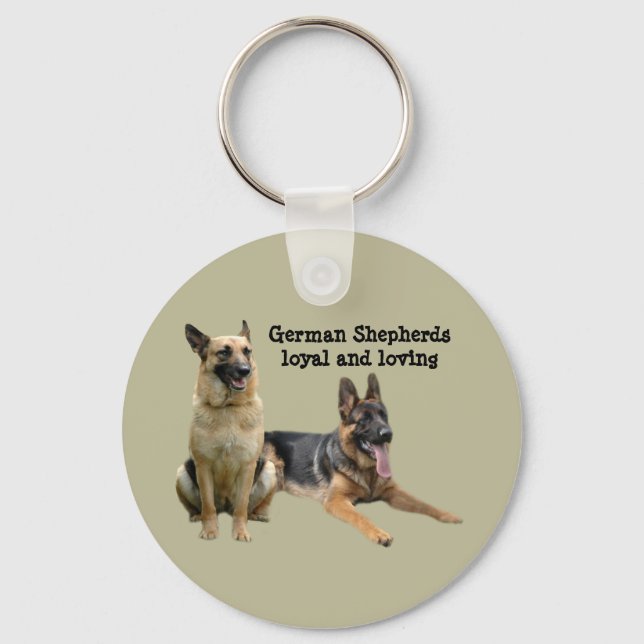 German Shepherd Buddies Keychain (Front)