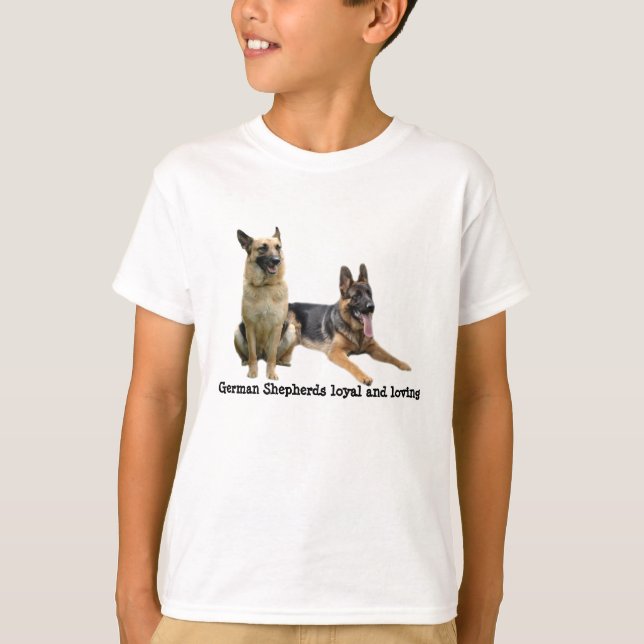 German Shepherd Buddies Kids Unisex Shirt (Front)