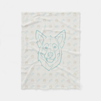 German Shepherd, Built to Protect, Born to Love! Fleece Blanket