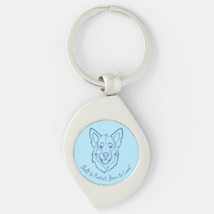German Shepherd, Built to Protect, Born to Love! Key Ring