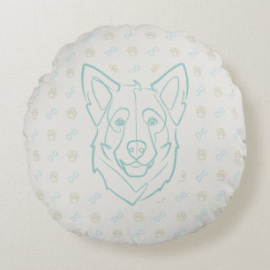 German Shepherd, Built to Protect, Born to Love! Round Cushion