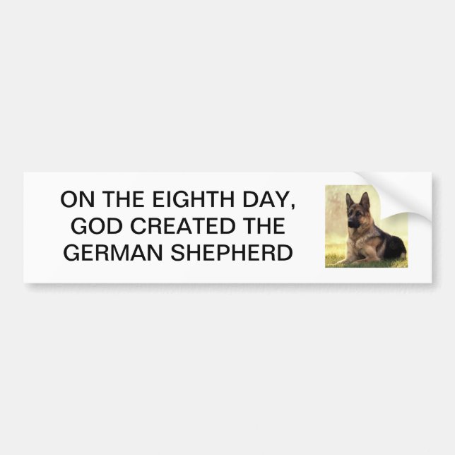 German Shepherd bumper sticker (Front)