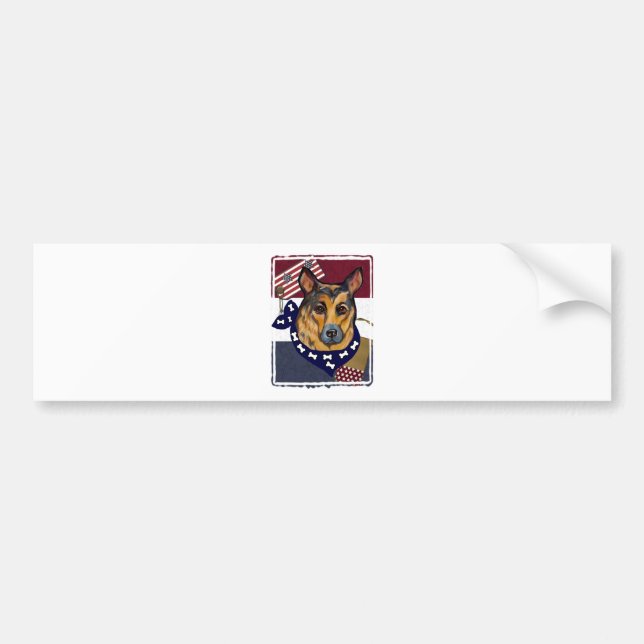 GERMAN SHEPHERD BUMPER STICKER (Front)