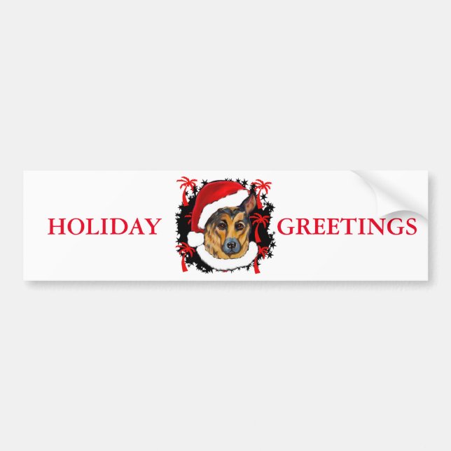 GERMAN SHEPHERD BUMPER STICKER (Front)