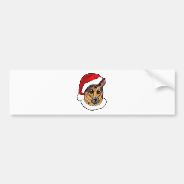 GERMAN SHEPHERD BUMPER STICKER (Front)