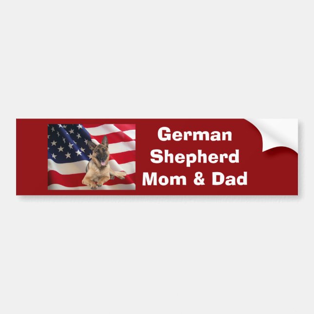 German Shepherd Bumper Sticker (Front)