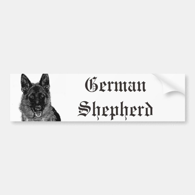 German Shepherd bumper sticker (Front)