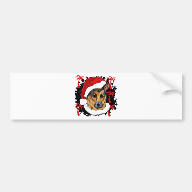 GERMAN SHEPHERD BUMPER STICKER (Front)