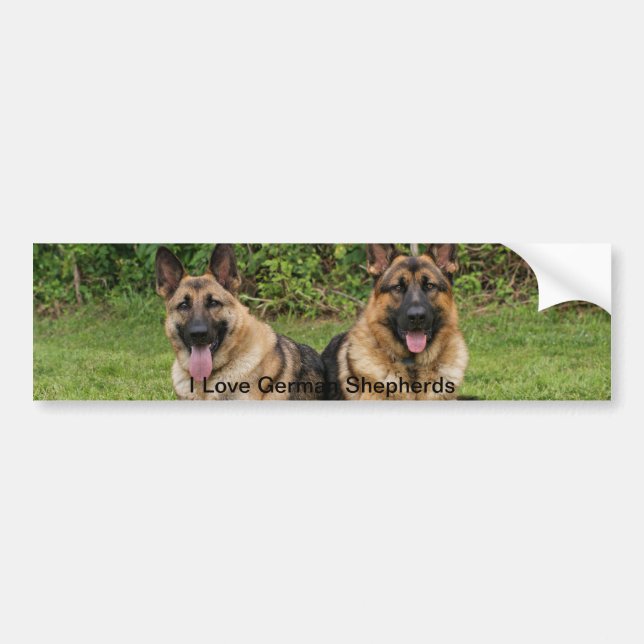 German Shepherd Bumper Sticker (Front)