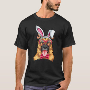 German Shepherd Bunny Ears Glasses Egg Cute Easter T-Shirt