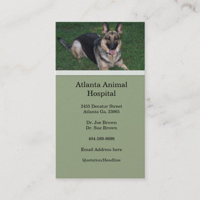German Shepherd Business Card (Front)
