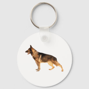German shepherd Button Keychain
