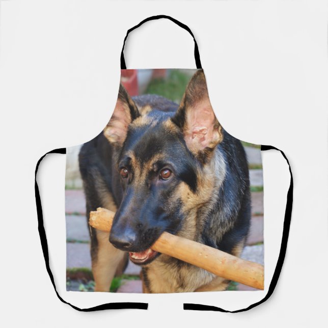 German Shepherd by Shirley Taylor Apron (Front)