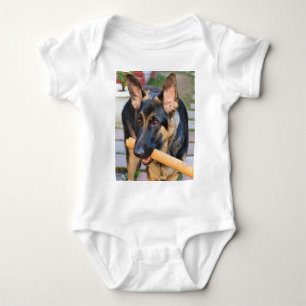 German Shepherd by Shirley Taylor Baby Bodysuit