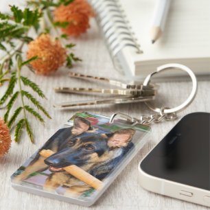 German Shepherd by Shirley Taylor Key Ring