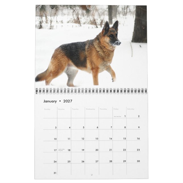 German Shepherd Calendar 2015 (Jan 2027)