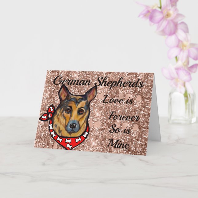 German Shepherd  Card (Orchid)