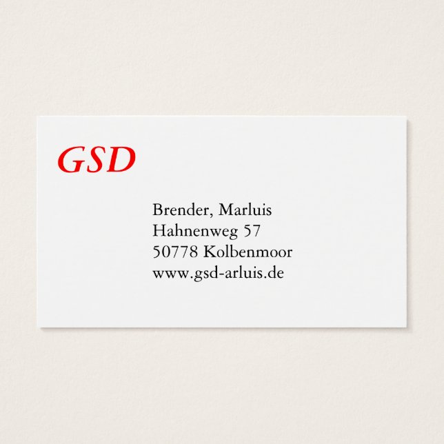 German Shepherd cards (Back)