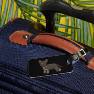 German Shepherd cartoon another one Luggage Tag