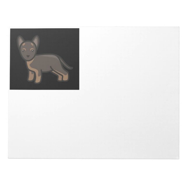 German Shepherd cartoon another one Notepad (Front)
