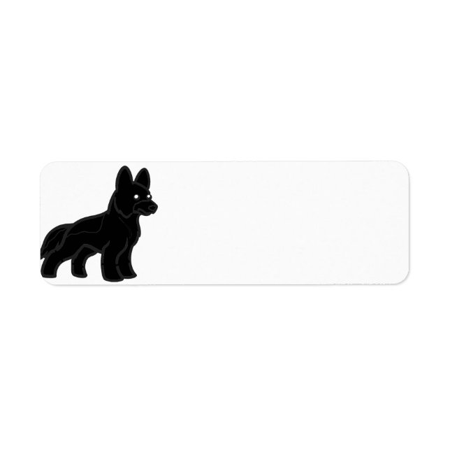 german shepherd cartoon black (Front)