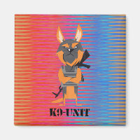 German Shepherd Cartoon K9 Unit Dog Design