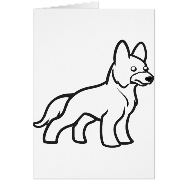 german shepherd cartoon white (Front)