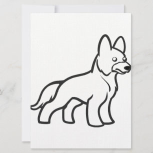 german shepherd cartoon white