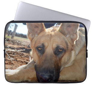 German Shepherd Cat Naps, Laptop Sleeve