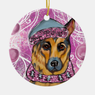 German Shepherd    Ceramic Tree Decoration