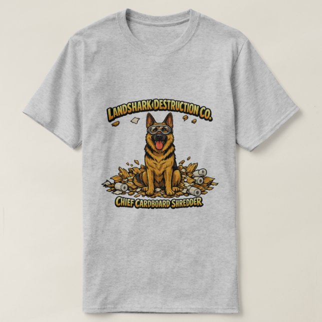 German Shepherd Certified Home Decorator Design T-Shirt (Design Front)