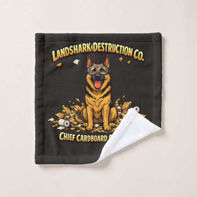 German Shepherd Certified Home Decorator Design Wash Cloth (Wash Cloth)