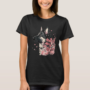 German Shepherd Cherry Blossom Dog Breed Japanese T-Shirt