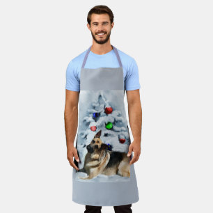 German Shepherd Christmas Apron