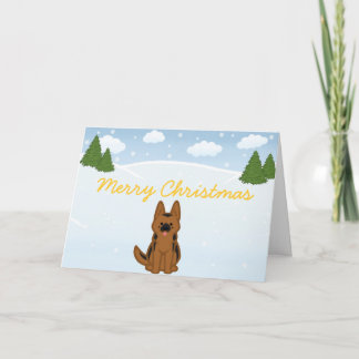 German Shepherd Christmas Card - Customisable