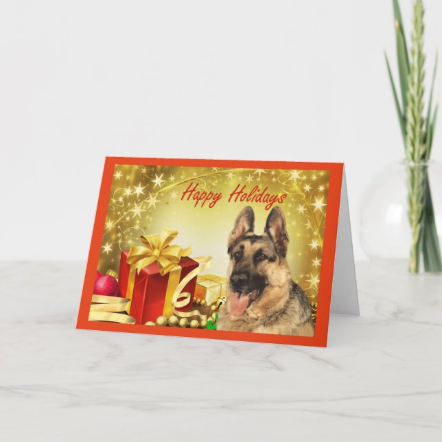 German Shepherd Christmas Card Gifts (Front)