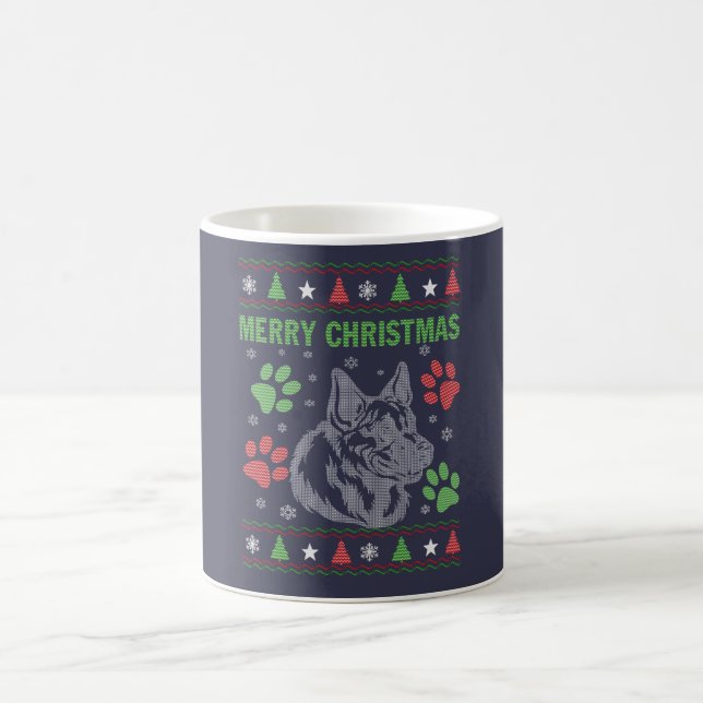 German Shepherd Christmas Coffee Mug (Center)
