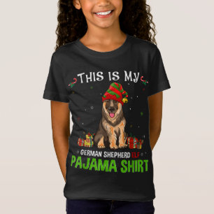 German Shepherd Christmas Dog Hat Elf Cute Dog Elf T-Shirt