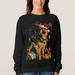 German Shepherd Christmas Dog Reindeer Funny Xmas Sweatshirt