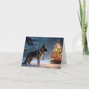 German Shepherd Christmas Festive Season Card