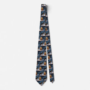German Shepherd Christmas Festive Season Tie