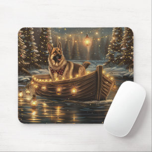 German Shepherd Christmas Festive Voyage  Mouse Mat