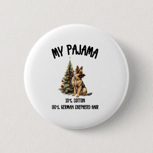 German Shepherd & Christmas, Funny Dog Design for 6 Cm Round Badge