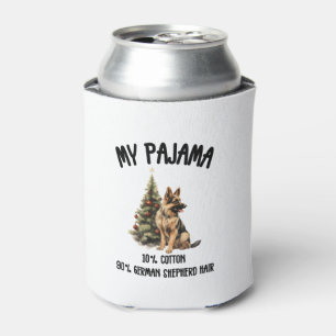 German Shepherd & Christmas, Funny Dog Design for Can Cooler