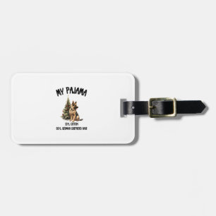 German Shepherd & Christmas, Funny Dog Design for Luggage Tag