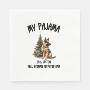 German Shepherd & Christmas, Funny Dog Design for  Napkin